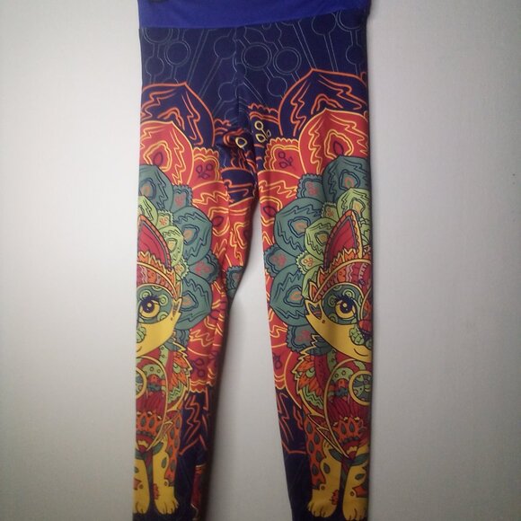 Brave New Look Leggings S Women Stretch Pattern Art To Wear Colorful - Picture 12 of 14